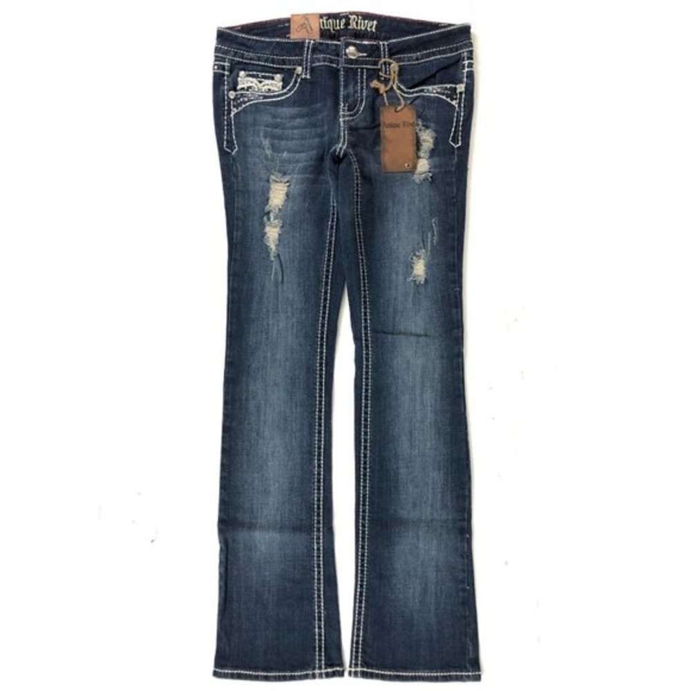 ANTIQUE RIVER WOMENS CASEY JEANS SIZE 27 BOOT LEG‎